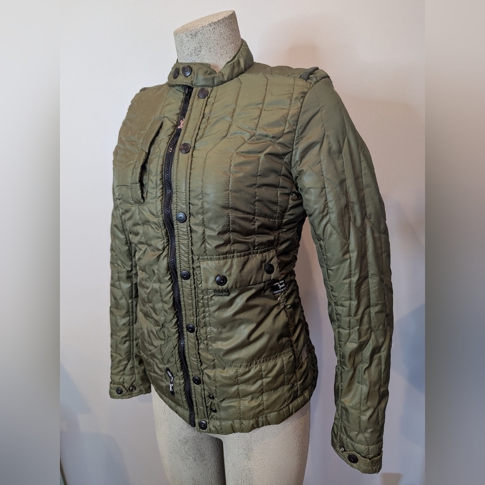 Y2K Triple 5 Soul Olive Quilted Women's Jacket Olive Green Women's Size Medium